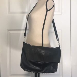 Black leather crossbody